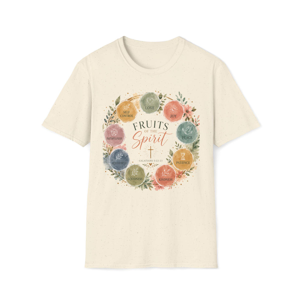 Fruits of the Spirit Christian T-Shirt, Galatians 5:22-23 Bible Verse Tee