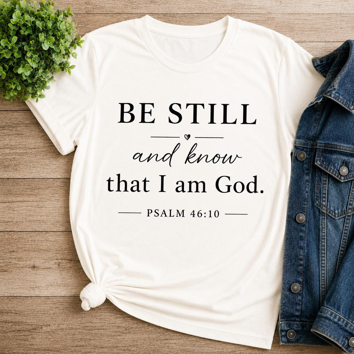 Be Still And Know Psalm 46:10 Christian T-Shirt
