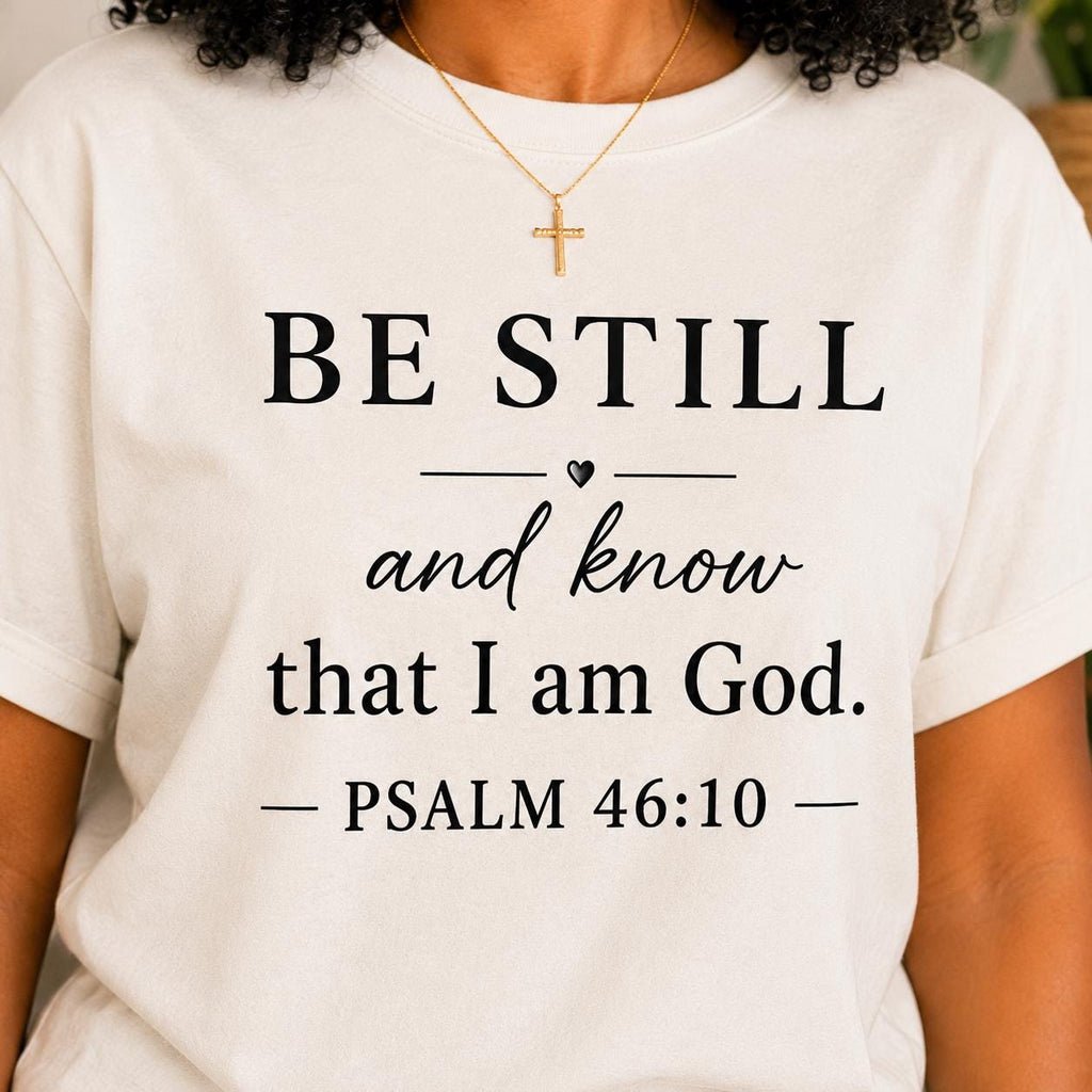 Be Still And Know Psalm 46:10 Christian T-Shirt