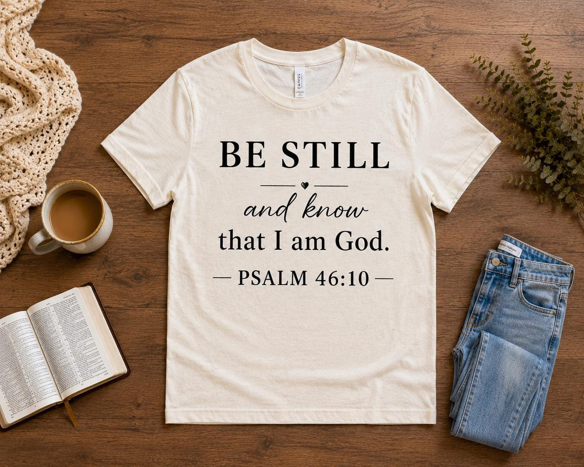Be Still And Know Psalm 46:10 Christian T-Shirt